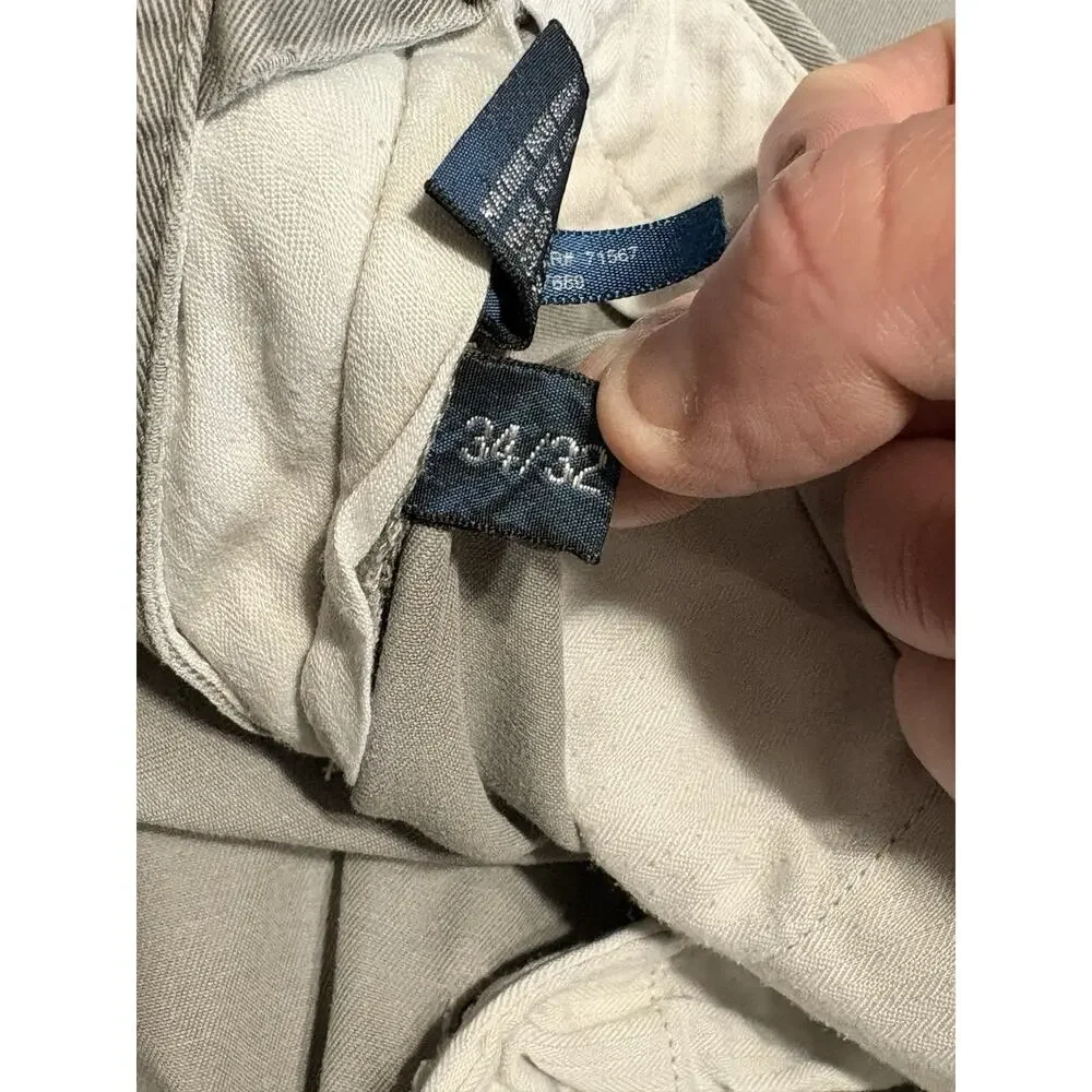 Polo Ralph Lauren Pants Mens 34x32 Grey The Preston Straight Chino Casual Preppy